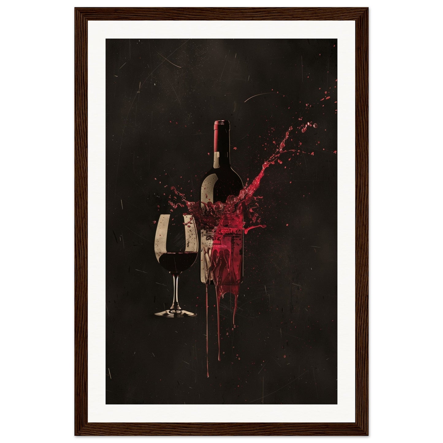 Poster Design Wine ( 30x45-cm-Bois-foncé)