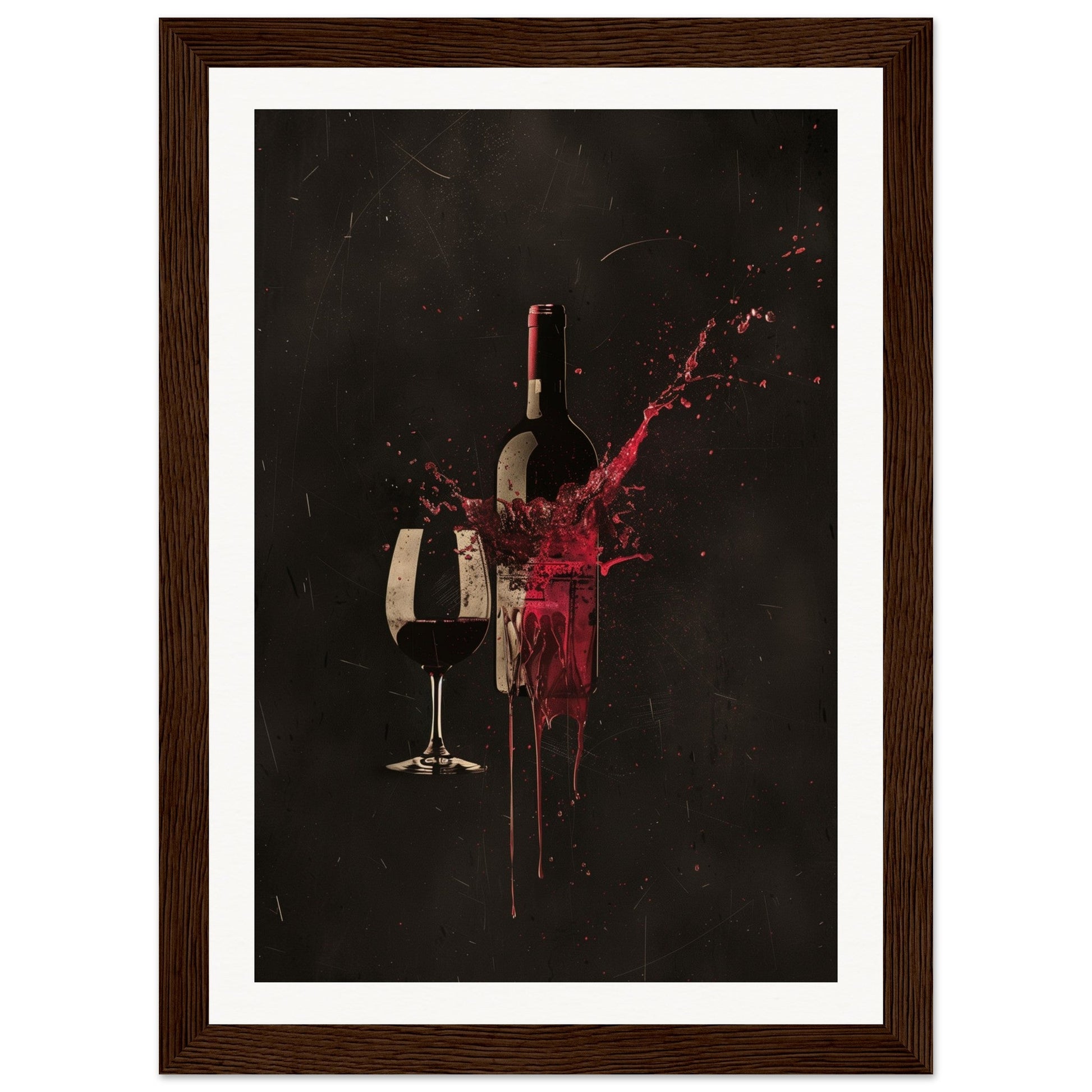 Poster Design Wine ( 21x29.7-cm-Bois-foncé)