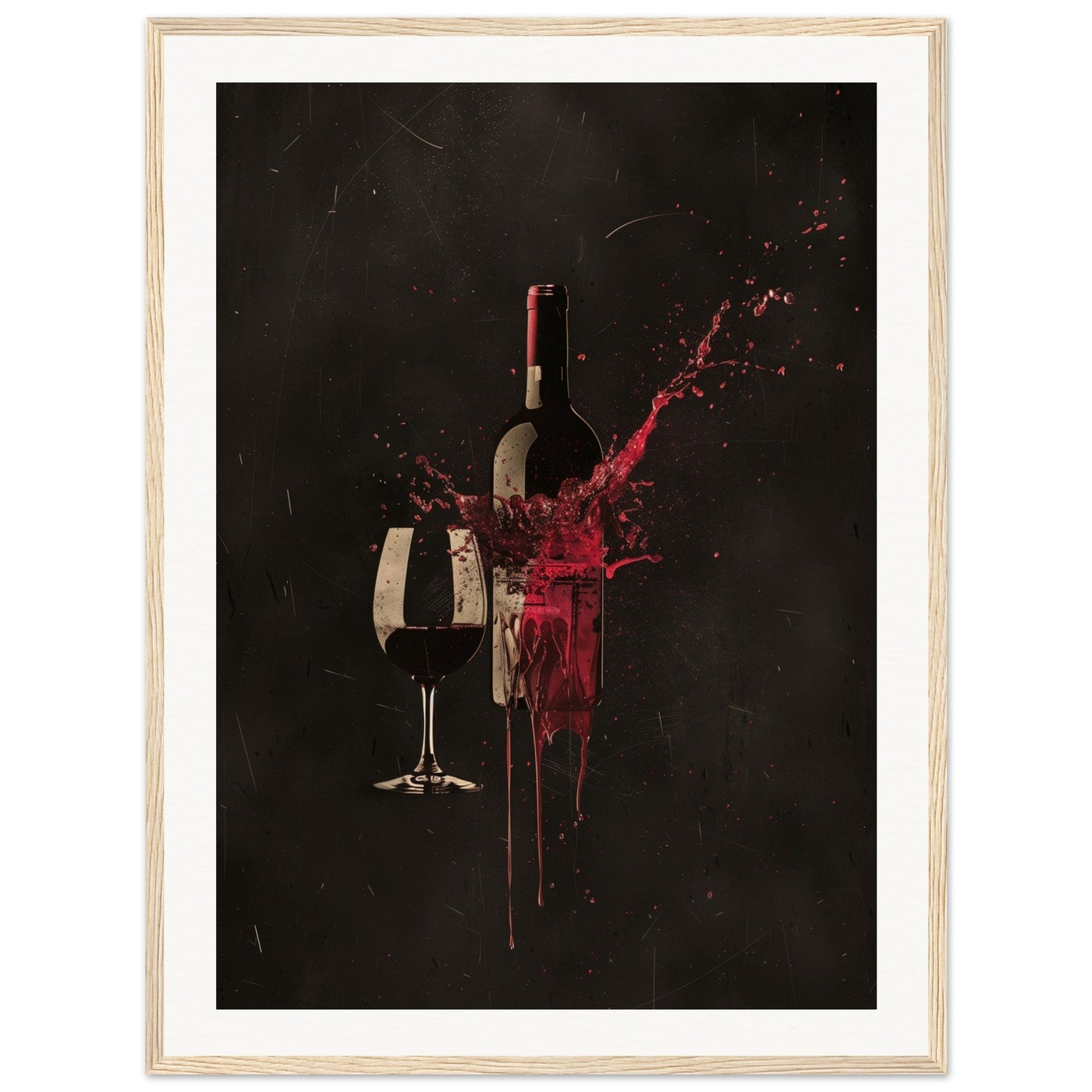 Poster Design Wine ( 60x80-cm-Bois-clair)