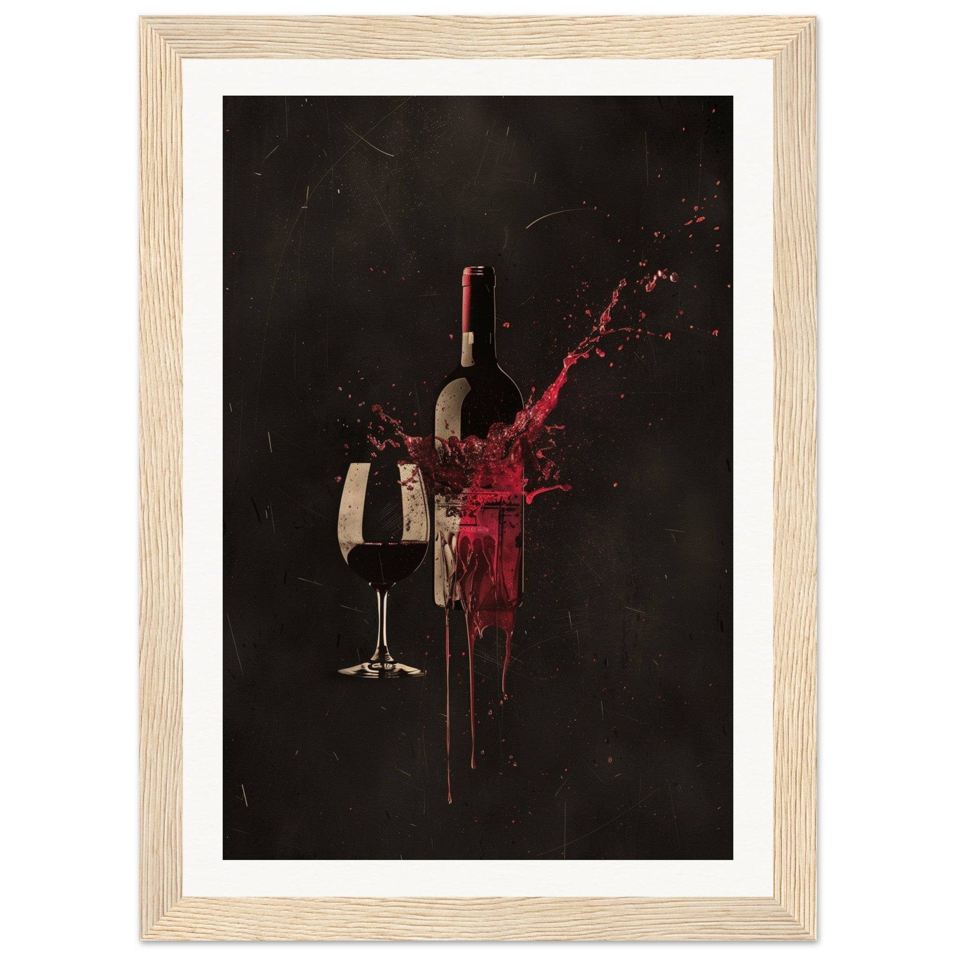 Poster Design Wine ( 21x29.7-cm-Bois-clair)