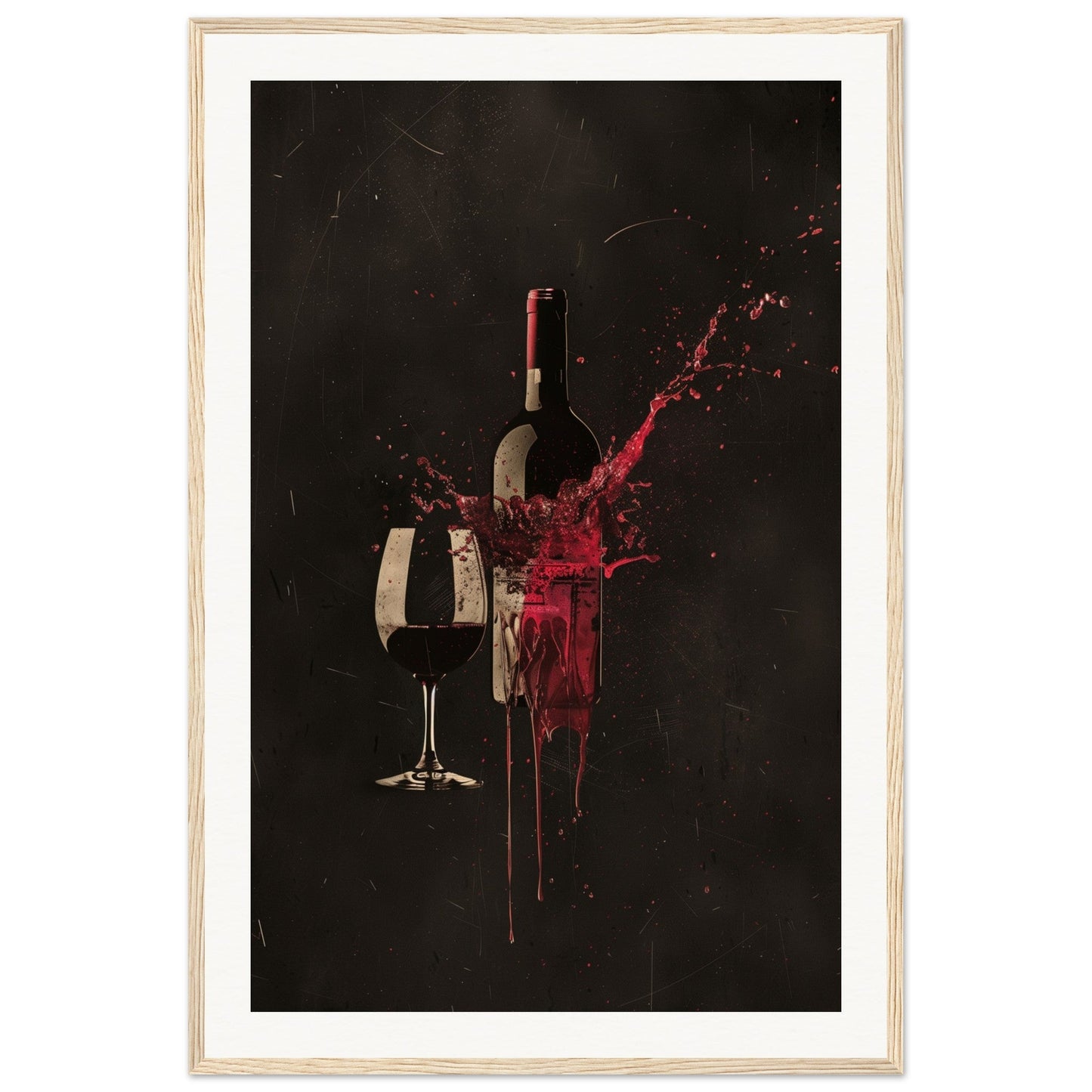 Poster Design Wine ( 60x90-cm-Bois-clair)