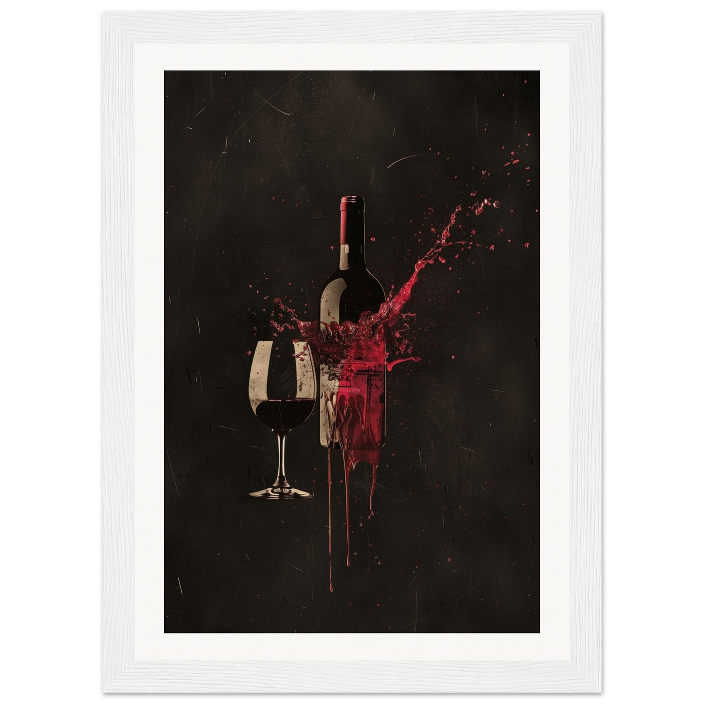 Poster Design Wine ( 21x29.7-cm-Bois-blanc)