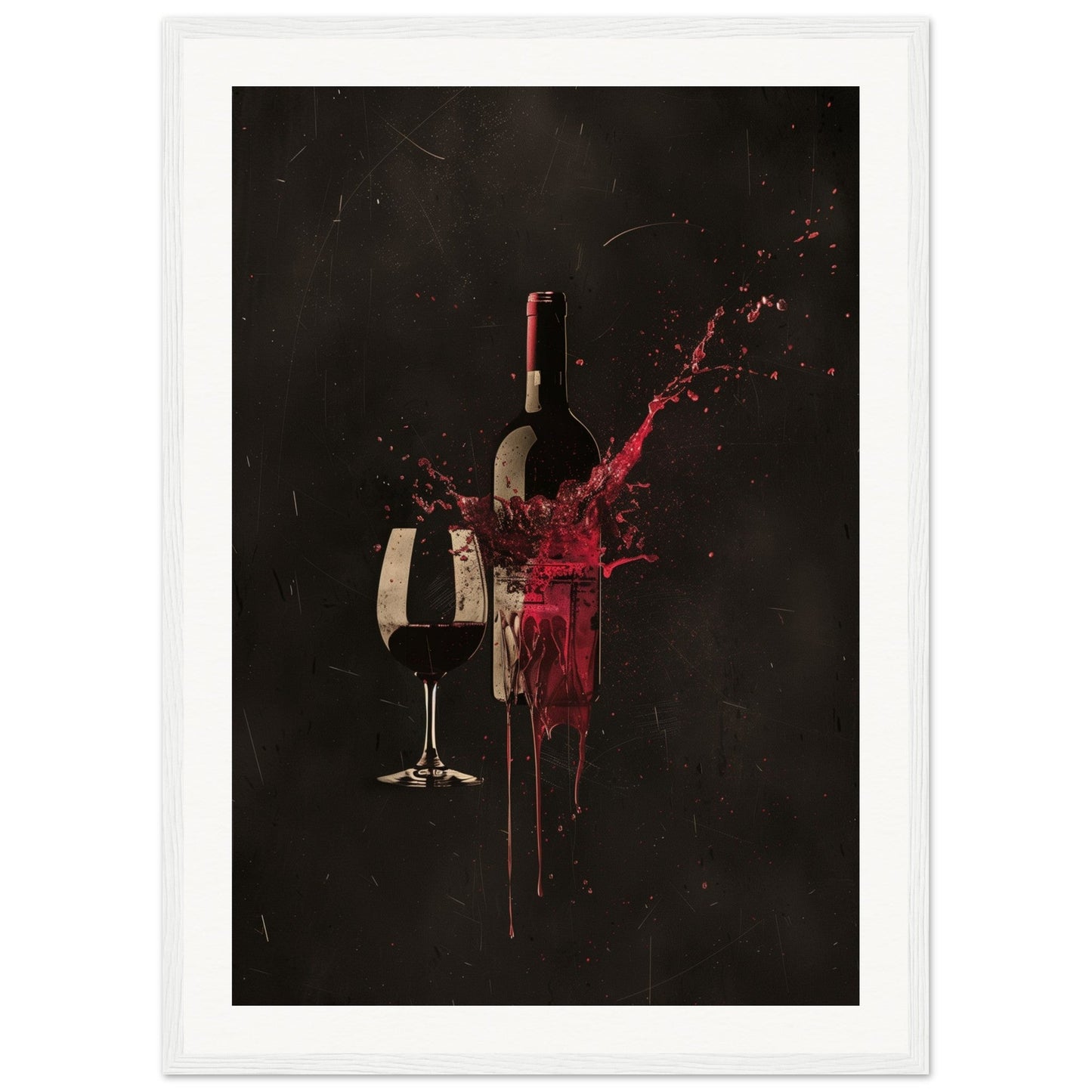 Poster Design Wine ( 50x70-cm-Bois-blanc)