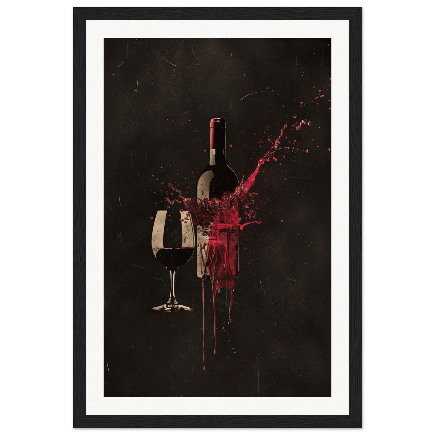 Poster Design Wine ( 30x45-cm-Bois-noir)