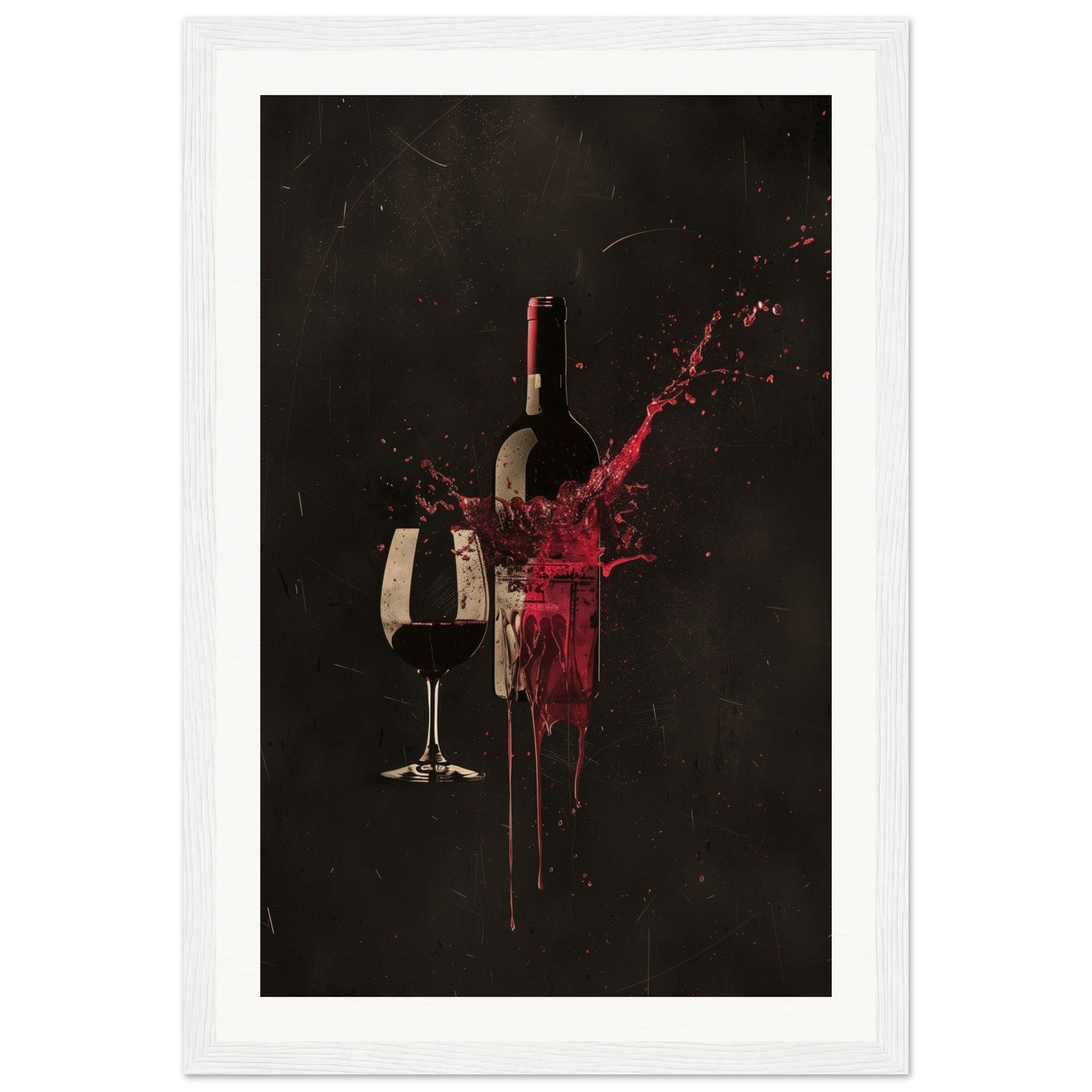 Poster Design Wine ( 30x45-cm-Bois-blanc)