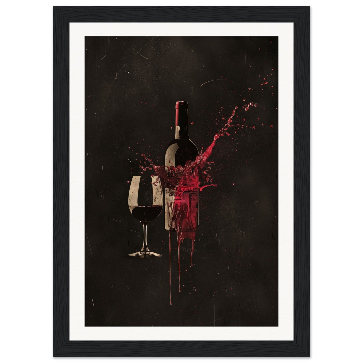 Poster Design Wine ( 21x29.7-cm-Bois-noir)