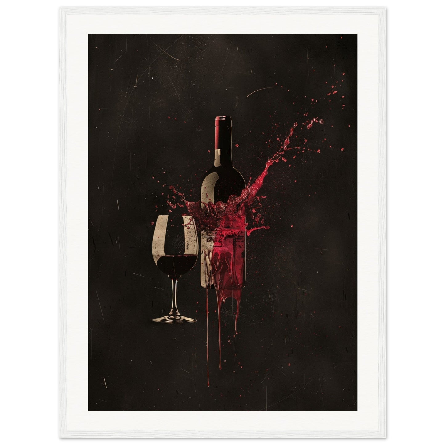 Poster Design Wine ( 60x80-cm-Bois-blanc)