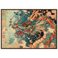 Poster Dragon Japonais ( 70x100-cm-Bois-foncé)