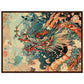 Poster Dragon Japonais ( 60x80-cm-Bois-foncé)