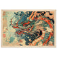 Poster Dragon Japonais ( 30x45-cm-Bois-clair)