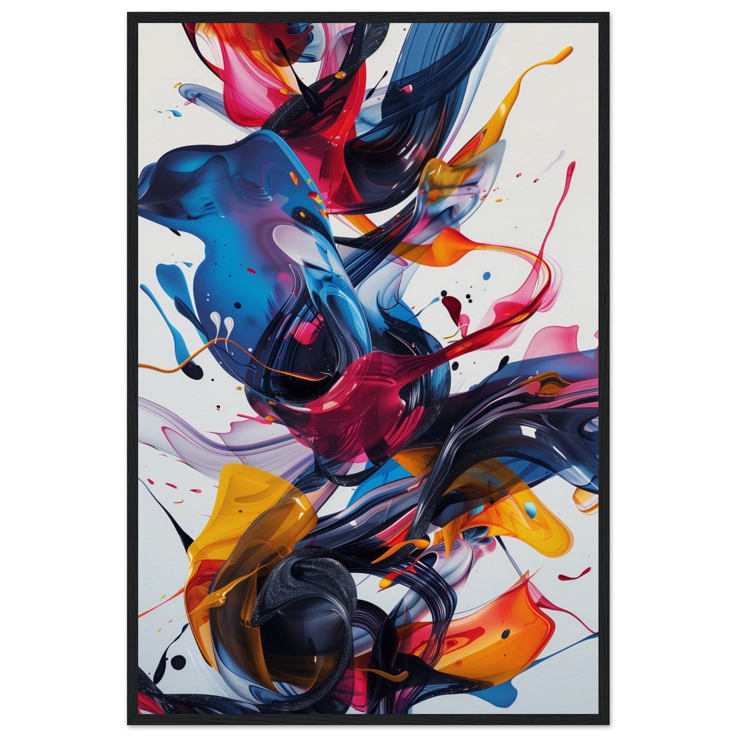 Poster Dynamic Design ( 60x90-cm-Bois-noir)