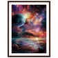 Poster Espace ( 45x60-cm-Bois-foncé)