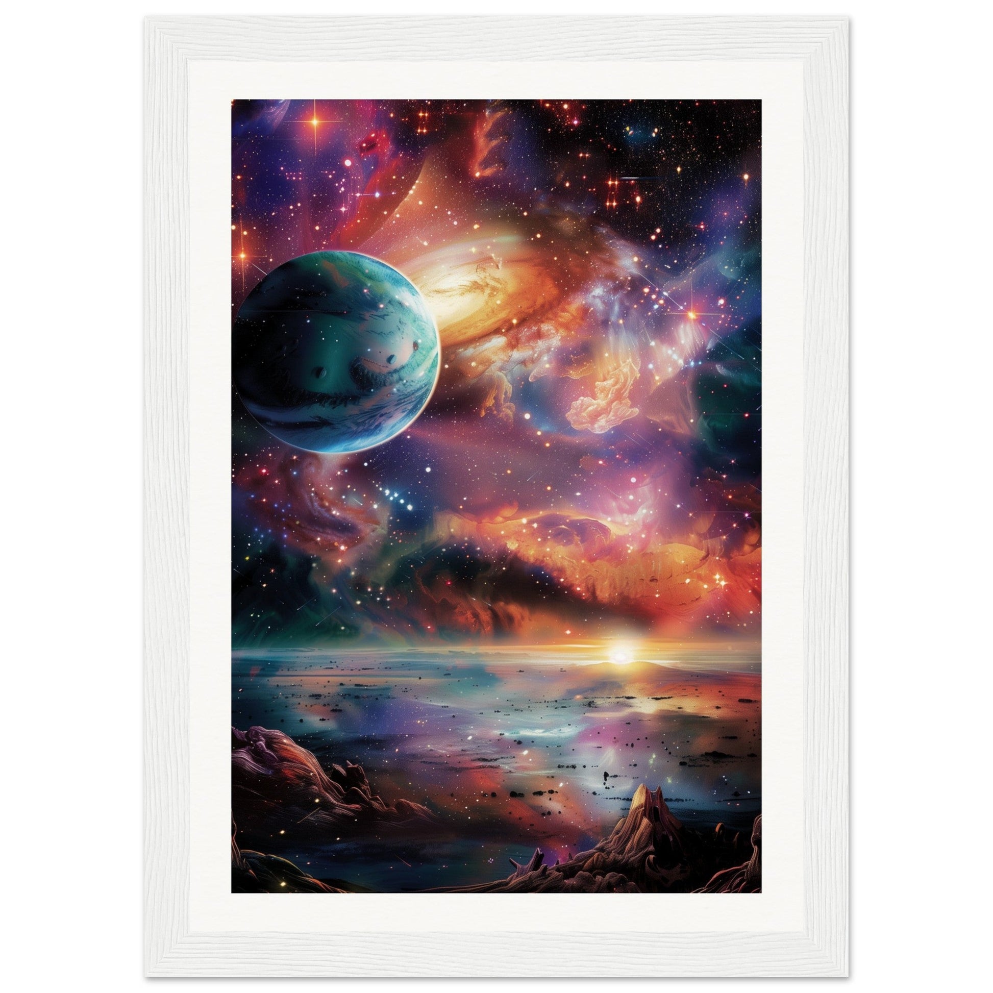 Poster Espace ( 21x29.7-cm-Bois-blanc)