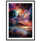 Poster Espace ( 50x70-cm-Bois-noir)