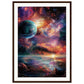 Poster Espace ( 50x70-cm-Bois-foncé)