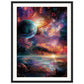 Poster Espace ( 45x60-cm-Bois-noir)