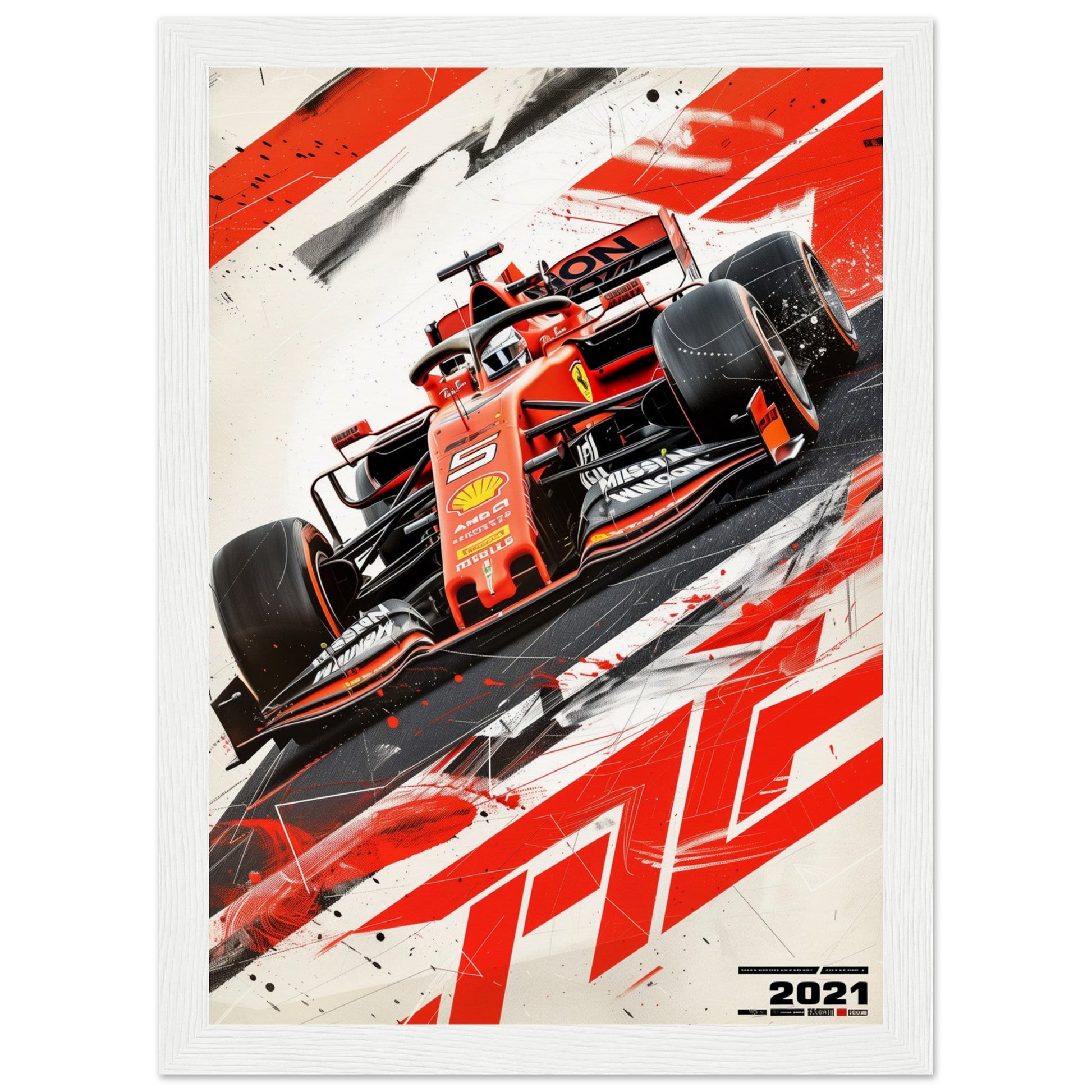 Poster F1 2021 ( 21x29.7-cm-Bois-blanc)