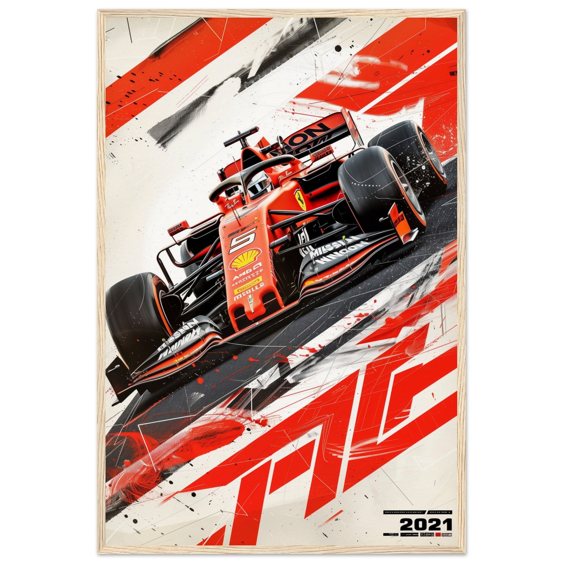 Poster F1 2021 ( 60x90-cm-Bois-clair)