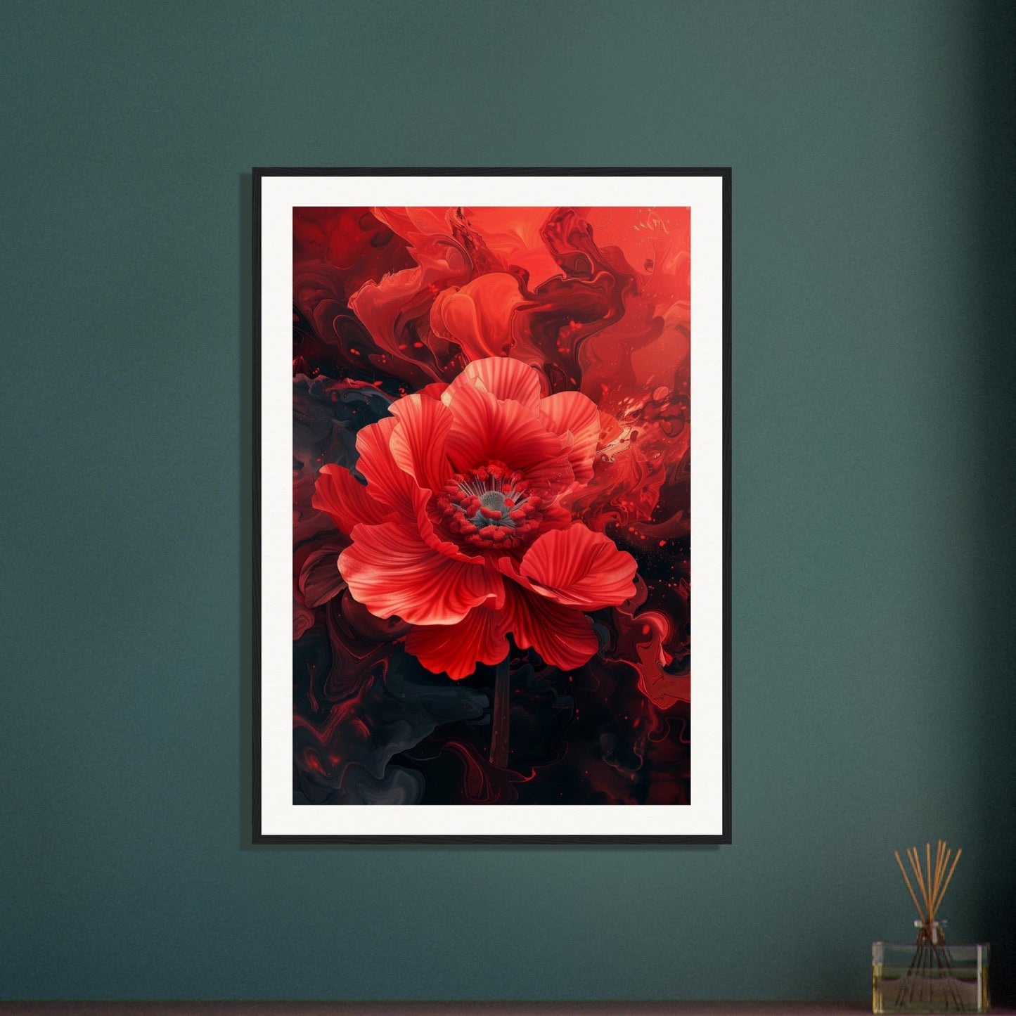 Poster Fleur Rouge ( )