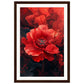 Poster Fleur Rouge ( 30x45-cm-Bois-foncé)