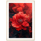 Poster Fleur Rouge ( 70x100-cm-Bois-clair)