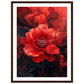 Poster Fleur Rouge ( 45x60-cm-Bois-foncé)