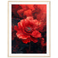 Poster Fleur Rouge ( 60x80-cm-Bois-clair)