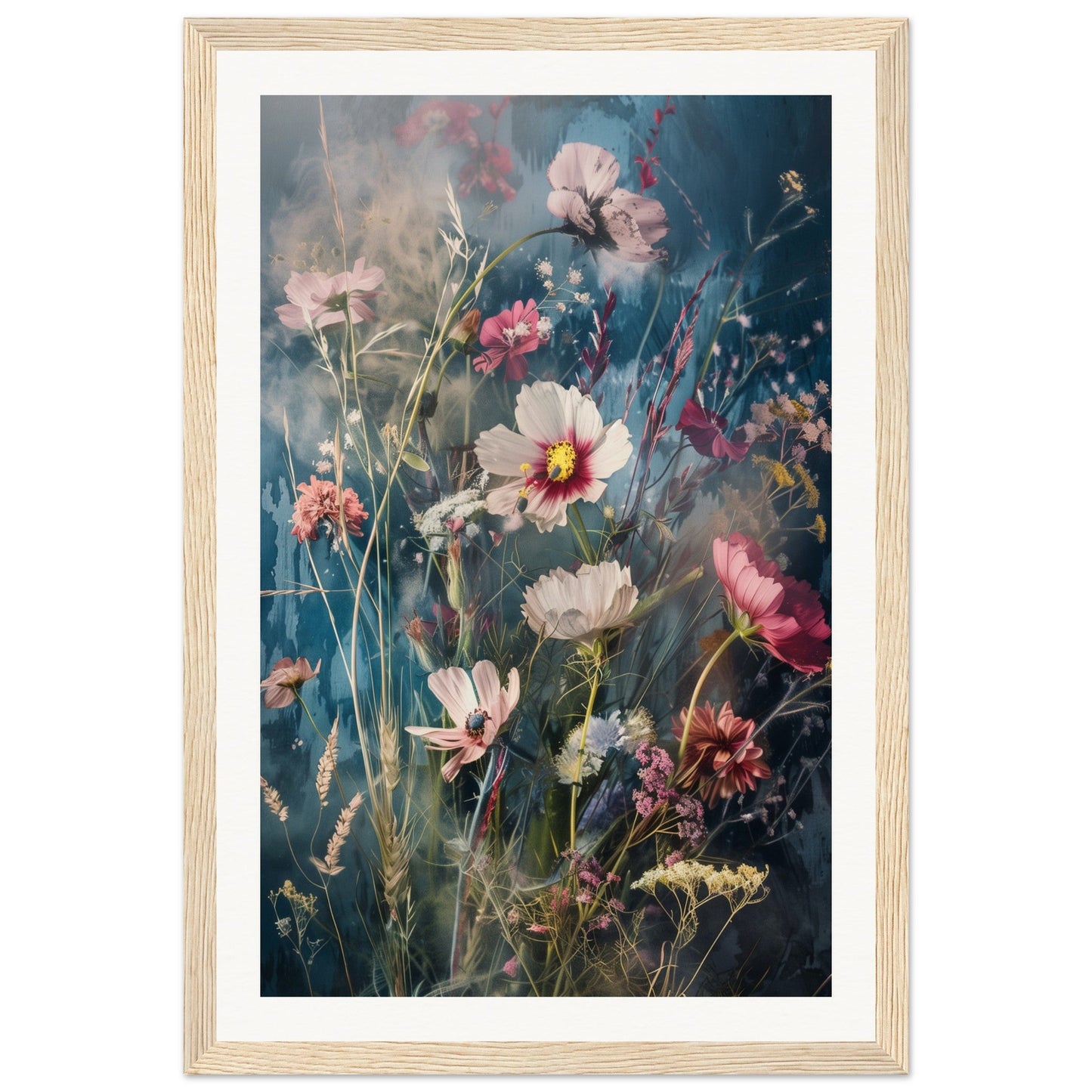 Poster Fleurs Des Champs ( 30x45-cm-Bois-clair)