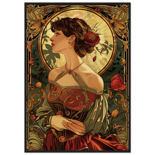 Poster French Art Nouveau ( 70x100-cm-Bois-noir)