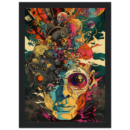 Poster Geek Art ( 21x29.7-cm-Bois-noir)