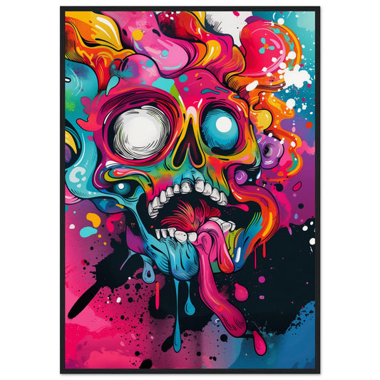 Poster Graffiti ( 70x100-cm-Bois-noir)