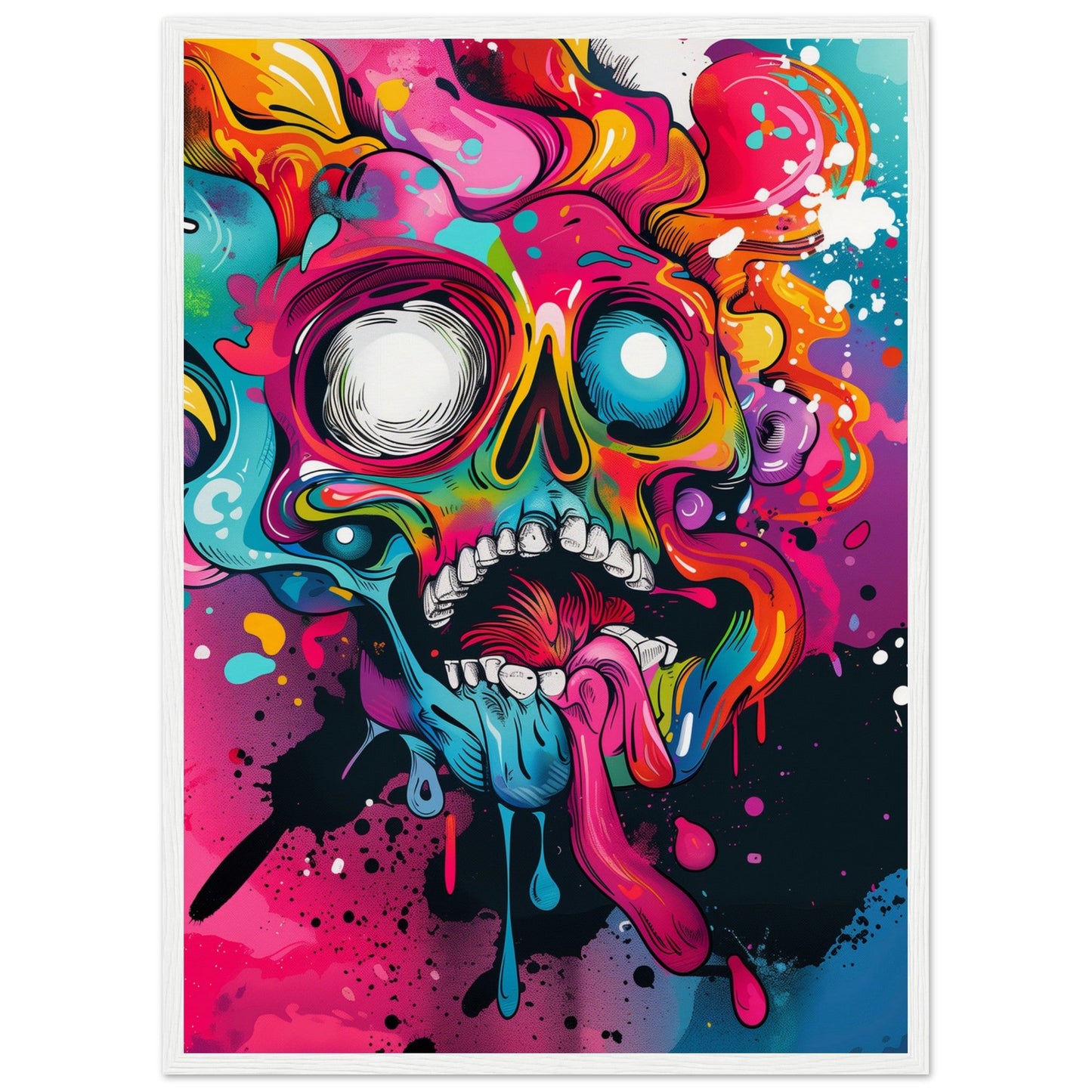 Poster Graffiti ( 50x70-cm-Bois-blanc)