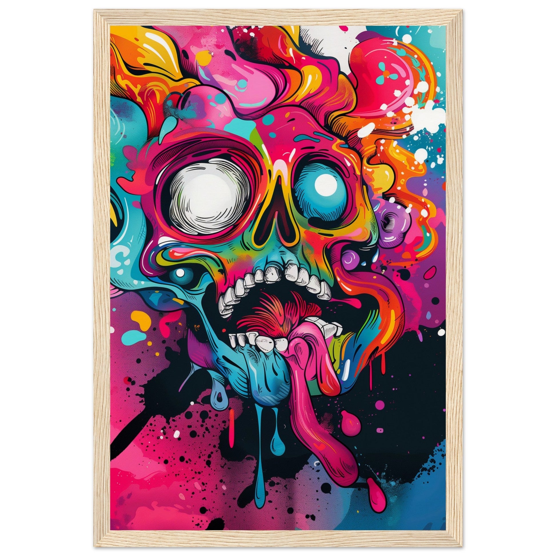 Poster Graffiti ( 30x45-cm-Bois-clair)