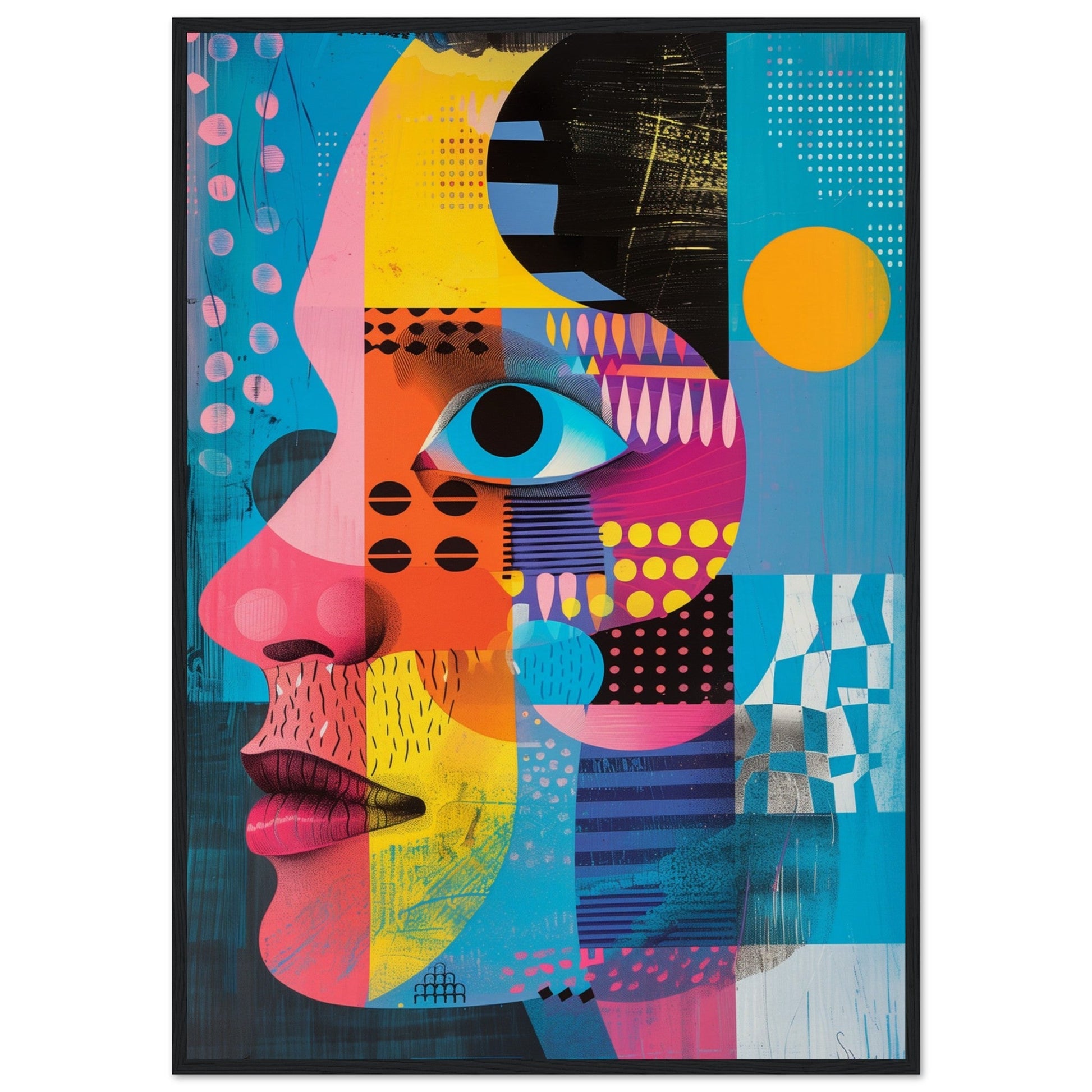 Poster Graphic Color ( 70x100-cm-Bois-noir)