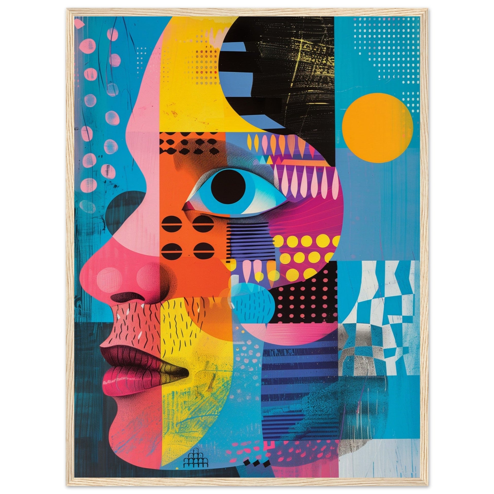 Poster Graphic Color ( 60x80-cm-Bois-clair)