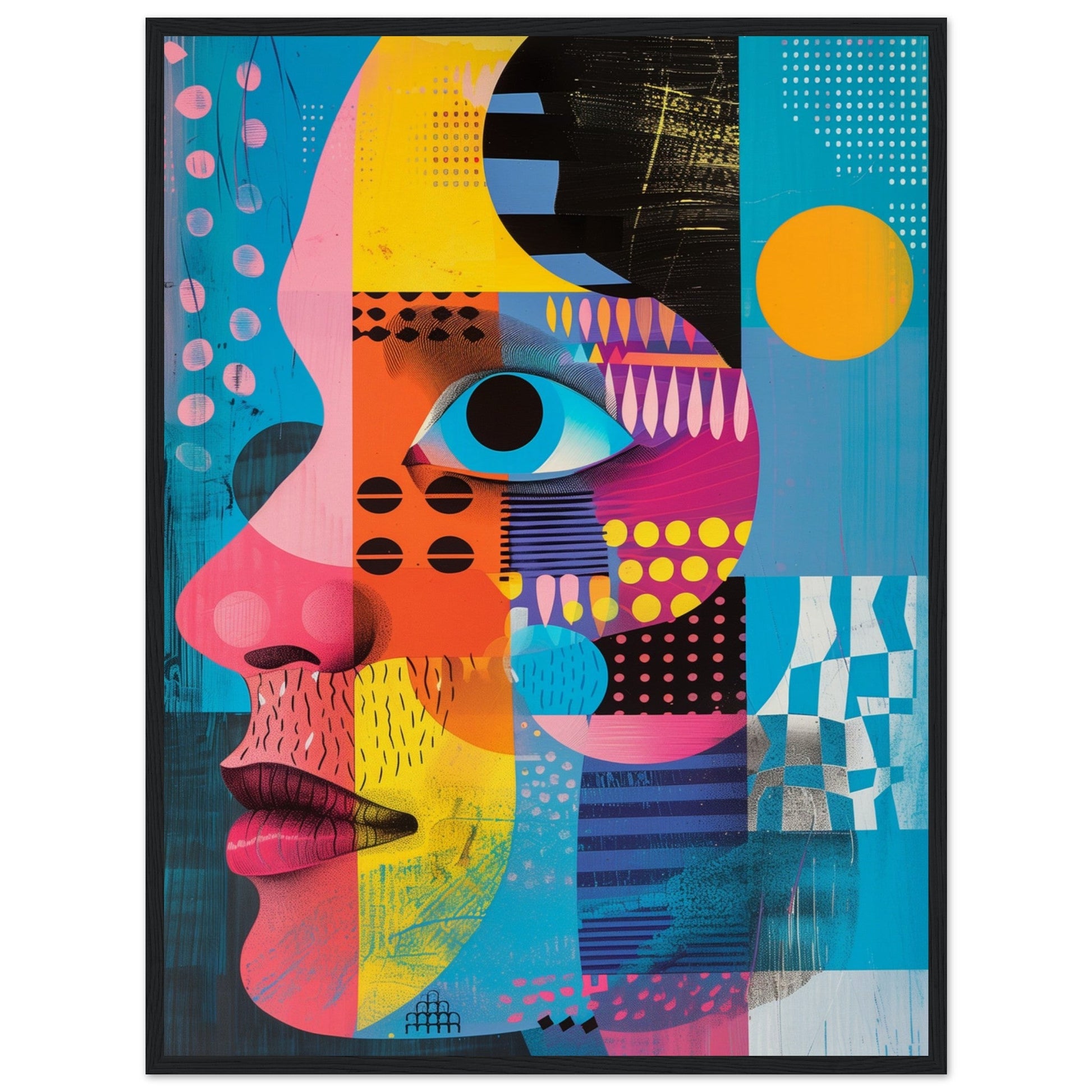 Poster Graphic Color ( 60x80-cm-Bois-noir)