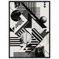 Poster Graphique Noir et Blanc ( 50x70-cm-Bois-noir)