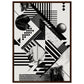 Poster Graphique Noir et Blanc ( 50x70-cm-Bois-foncé)