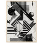 Poster Graphique Noir et Blanc ( 50x70-cm-Bois-clair)