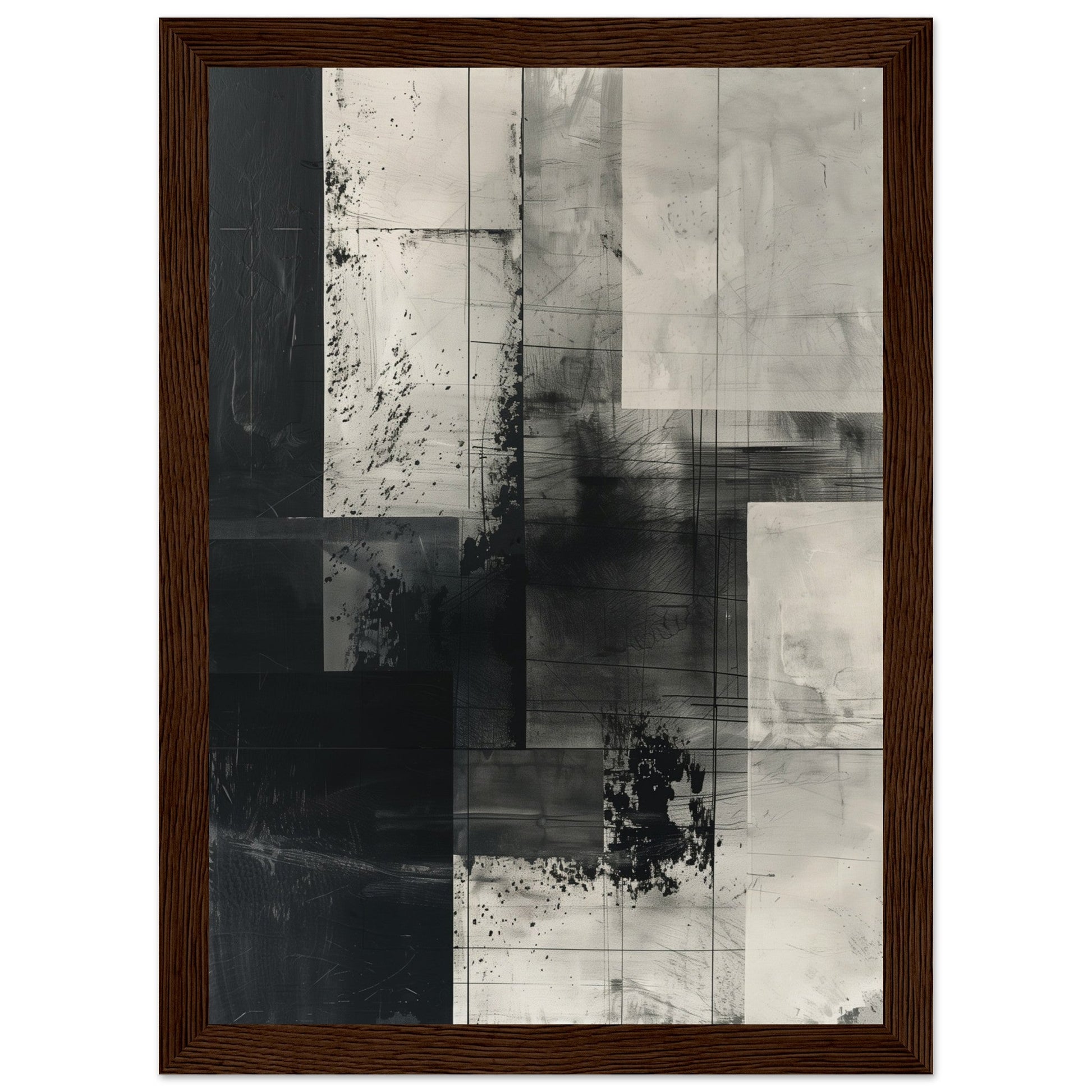 Poster Gris ( 21x29.7-cm-Bois-foncé)