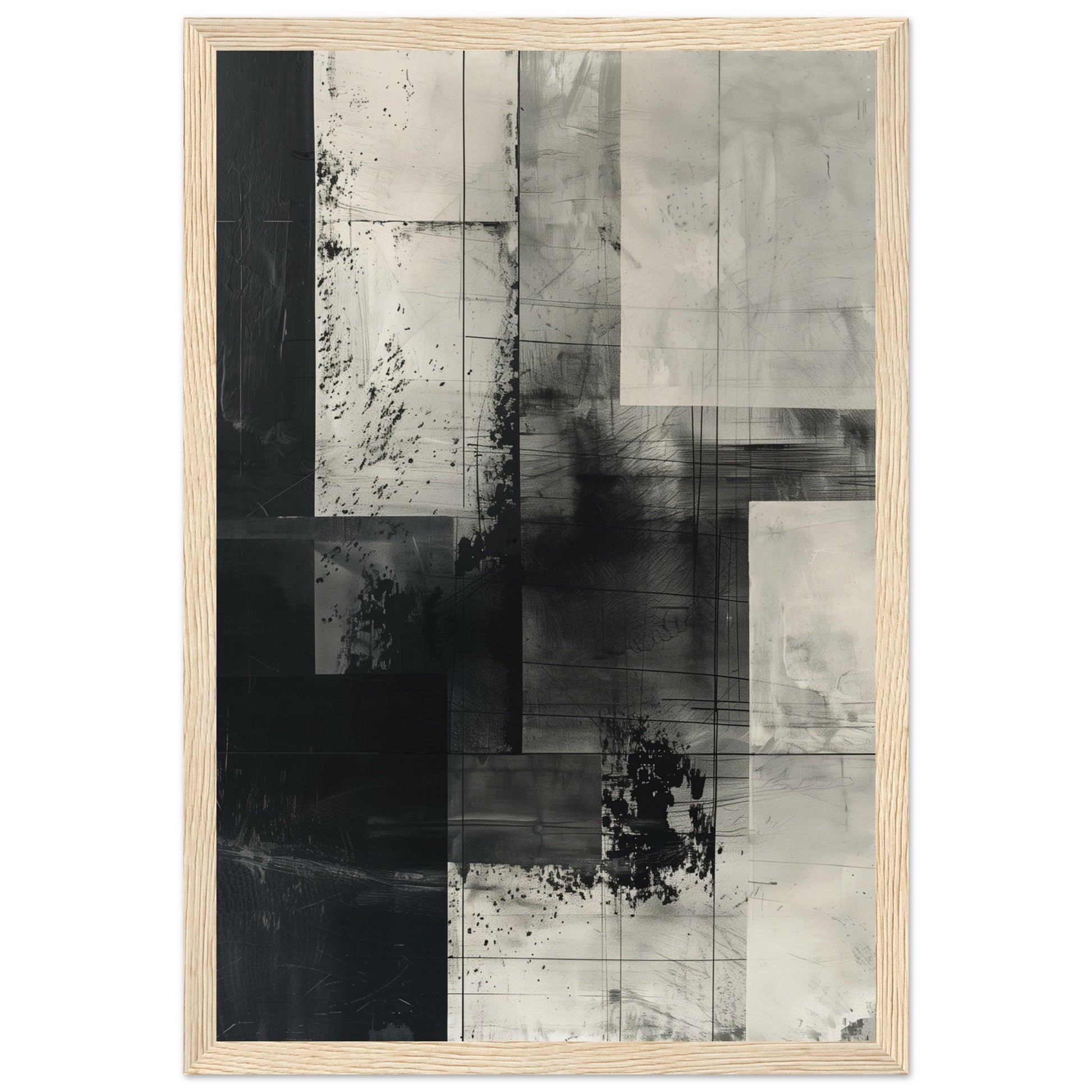 Poster Gris ( 30x45-cm-Bois-clair)