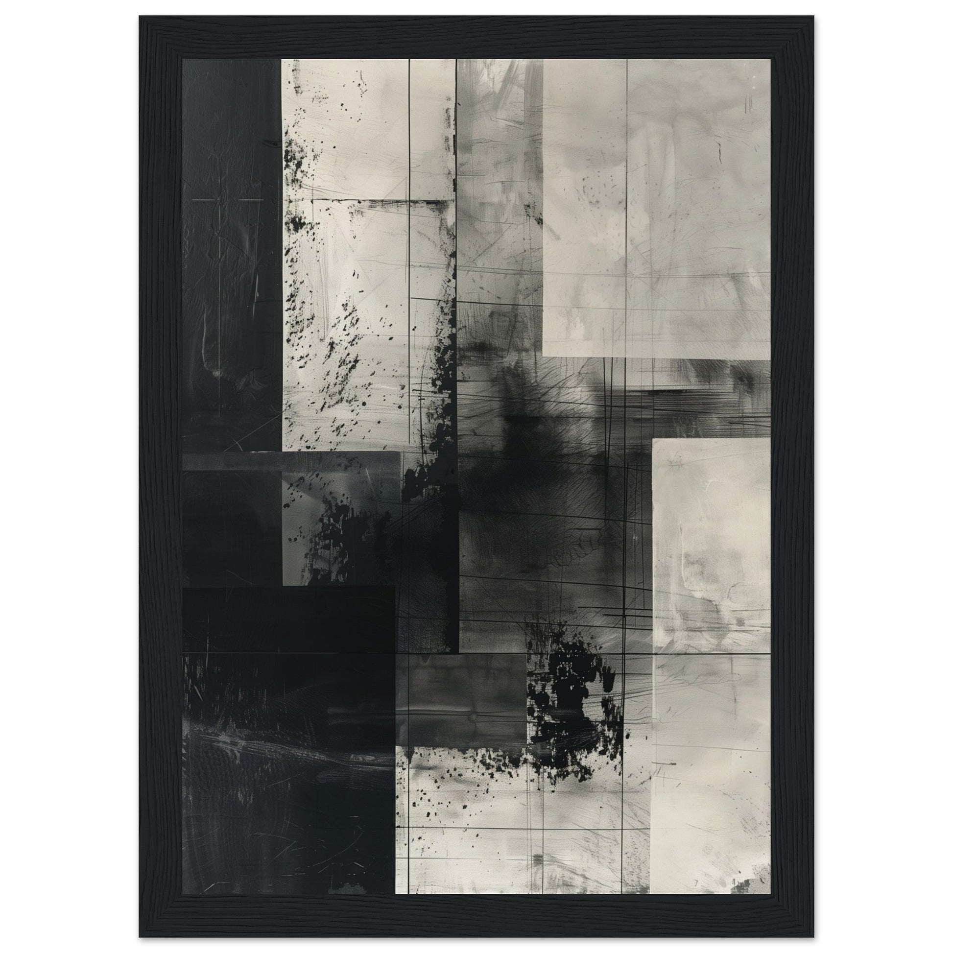 Poster Gris ( 21x29.7-cm-Bois-noir)