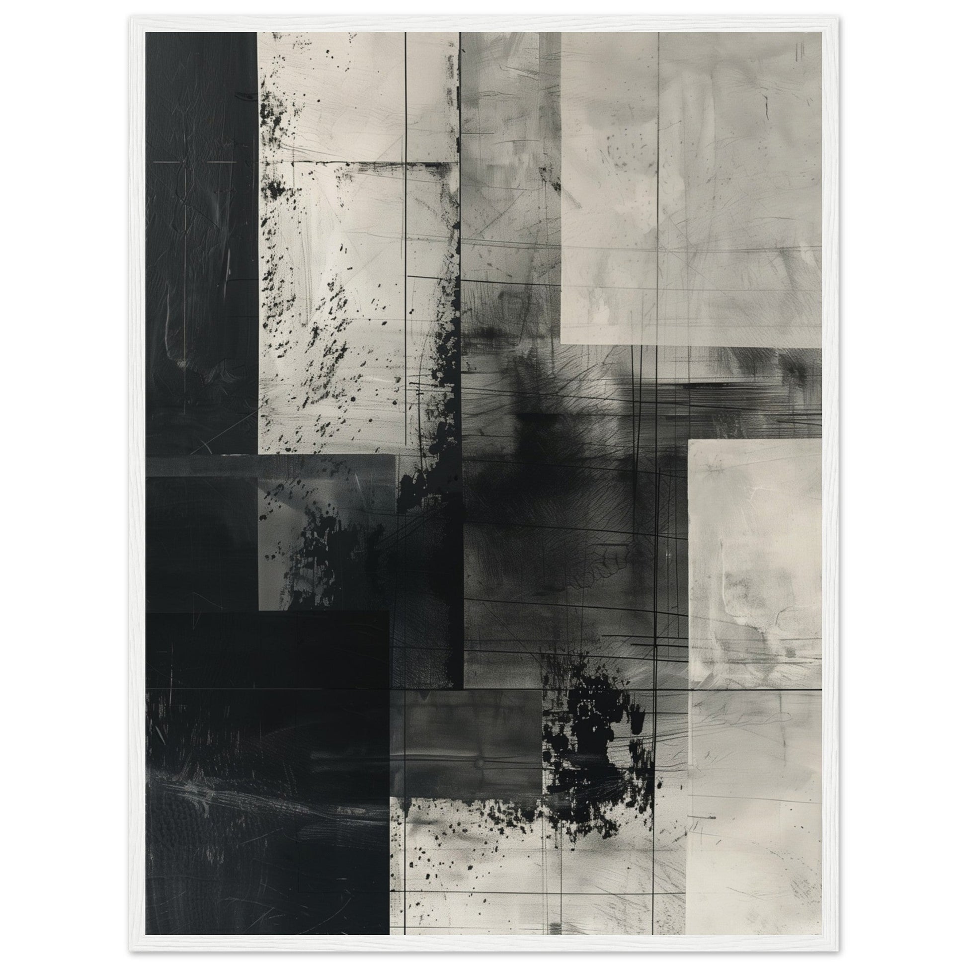 Poster Gris ( 60x80-cm-Bois-blanc)