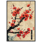 Poster Japonais Cerisier en Fleurs ( 70x100-cm-Bois-noir)