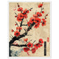 Poster Japonais Cerisier en Fleurs ( 45x60-cm-Bois-blanc)