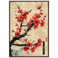 Poster Japonais Cerisier en Fleurs ( 70x100-cm-Bois-foncé)