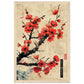 Poster Japonais Cerisier en Fleurs ( 30x45-cm-Bois-clair)