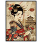 Poster Japonais Culture ( 60x80-cm-Bois-noir)