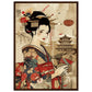 Poster Japonais Culture ( 50x70-cm-Bois-foncé)