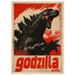 Poster Japonais Godzilla ( 50x70-cm-Bois-clair)